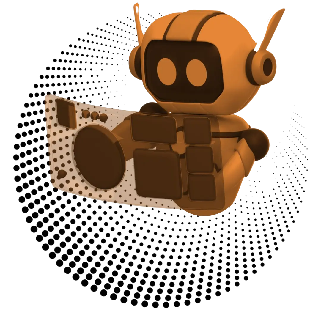 Glitched Marketing AI Robot